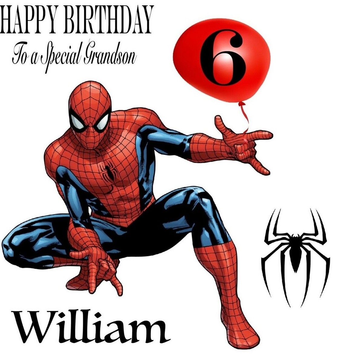 Personalised Spiderman Birthday Card 2nd 3rd 4th 5th 6th Grandson Son Brother EBay