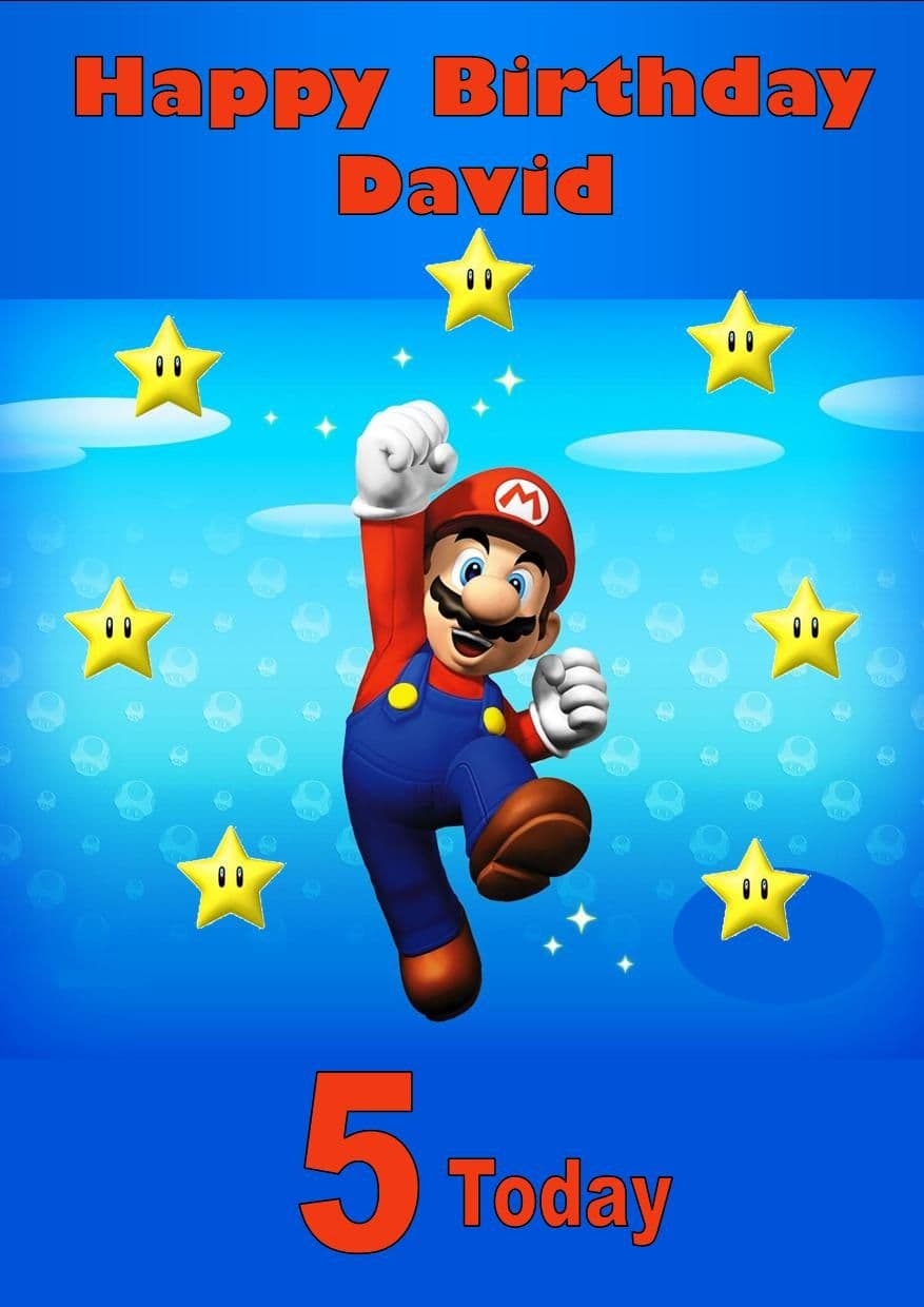 mario birthday cards printable mario birthday cards printable