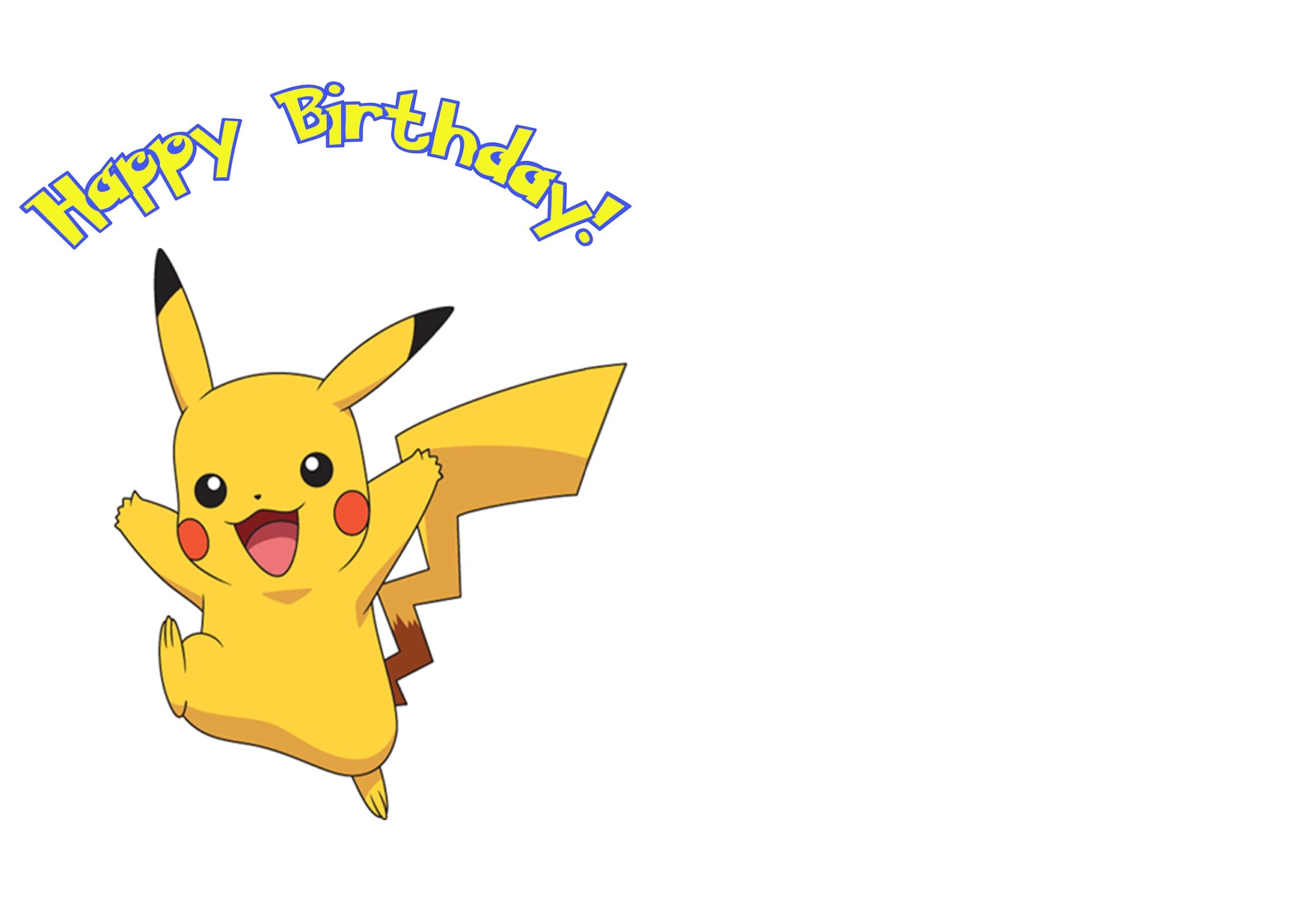 Pokemon Birthday Card Printable