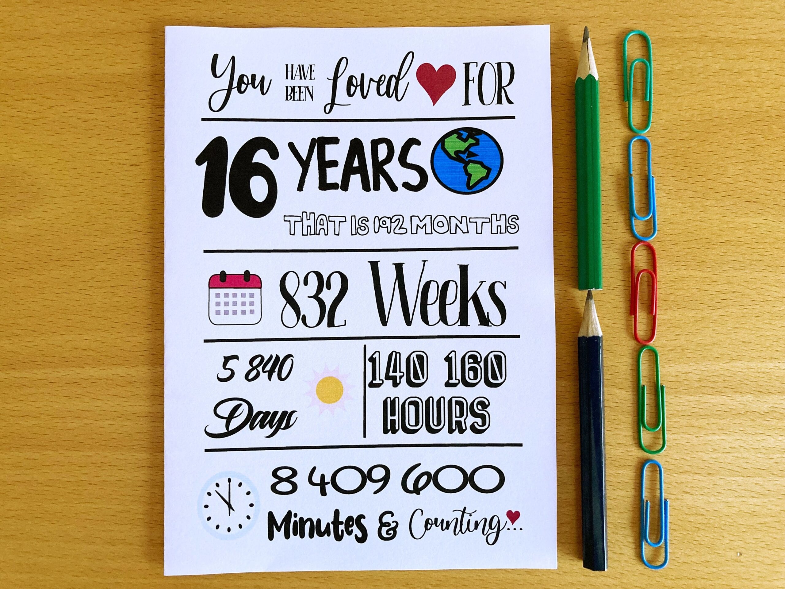 Printable 16th Birthday Card Loved For 16 Years Instant Download 16th Birthday Sixteenth Birthday Etsy Printable 16th Birthday Card Loved For 16 Years Instant Download 16th Birthday Sixteenth Birthday Etsy