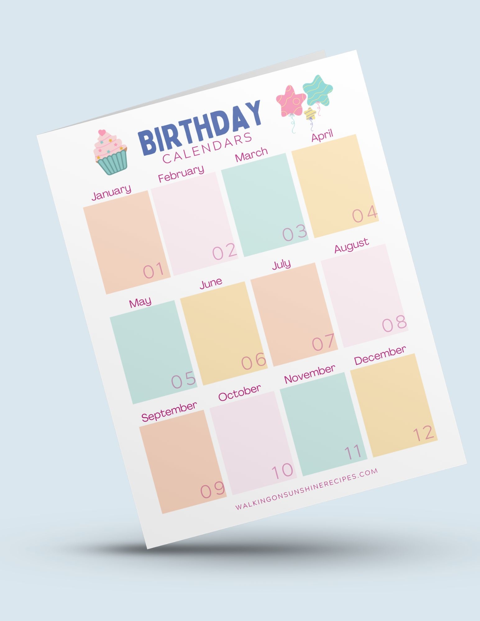 printable birthday calendars