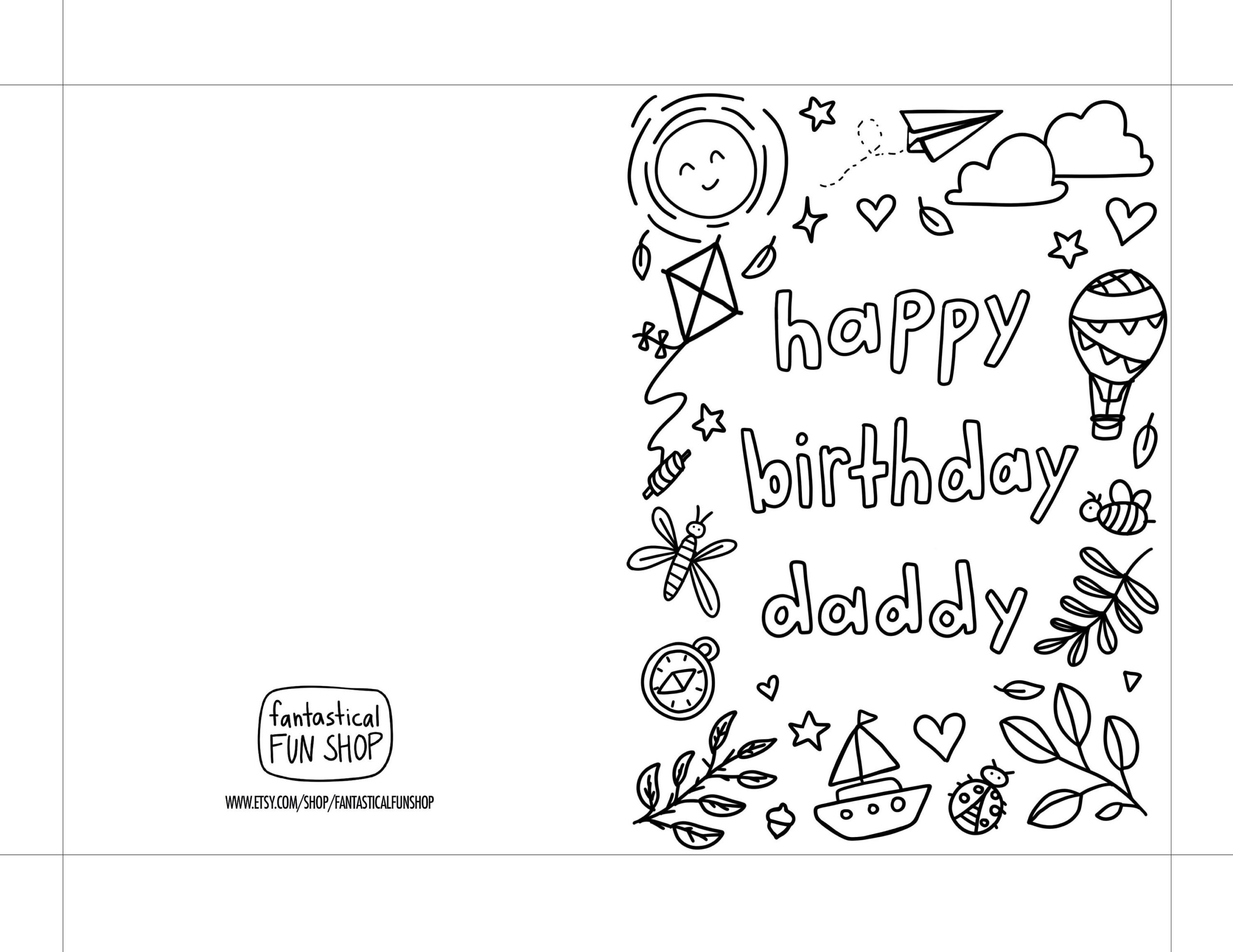PRINTABLE Birthday Card For Dad From Child Print At Home And Worksheets Library