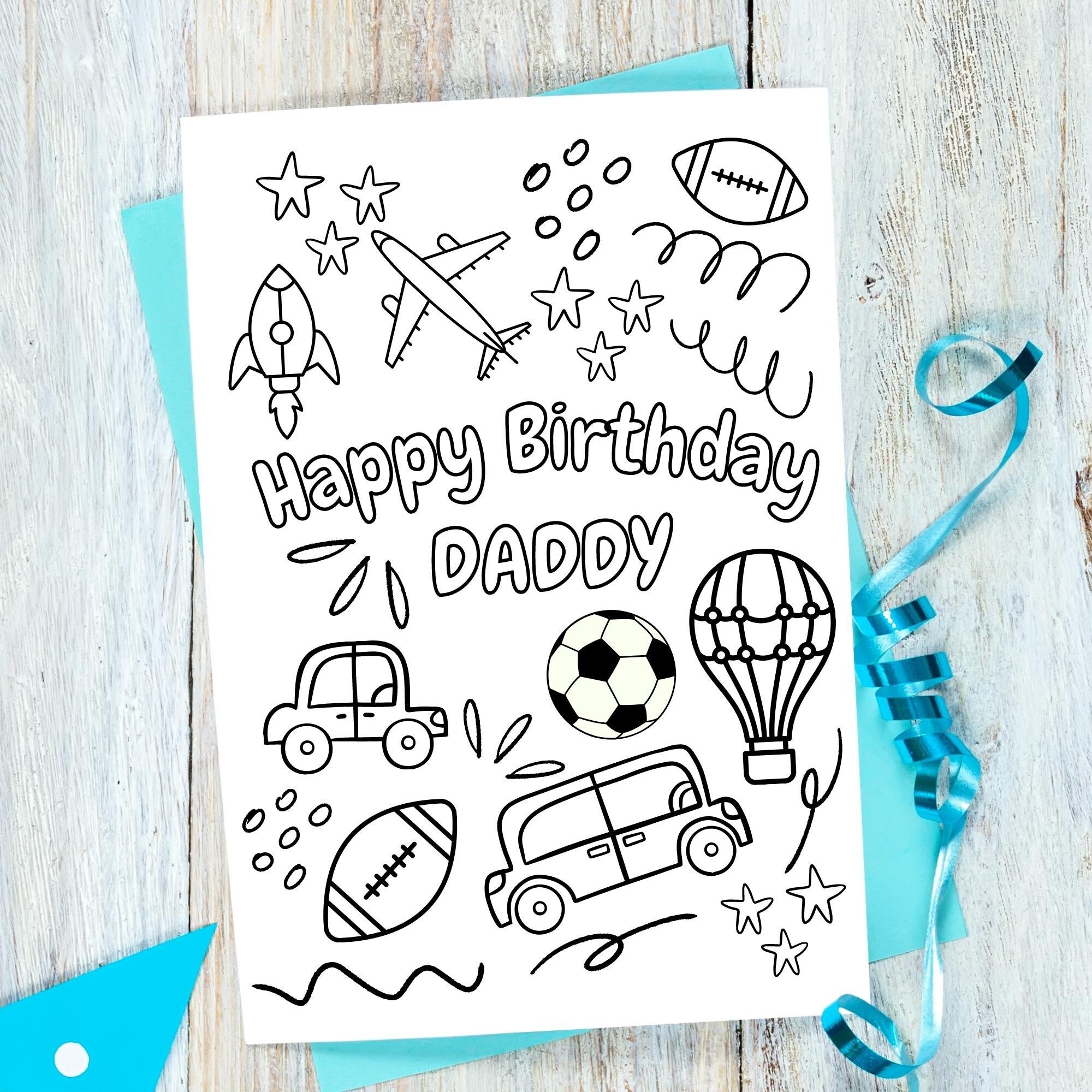 birthday card for dad printable