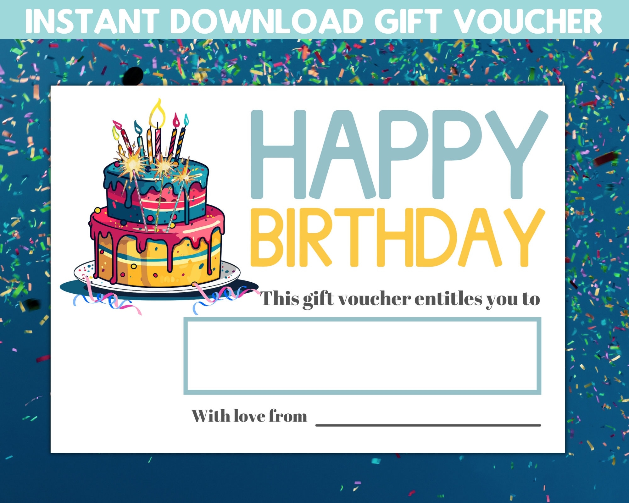 Birthday Gift Certificate Printable