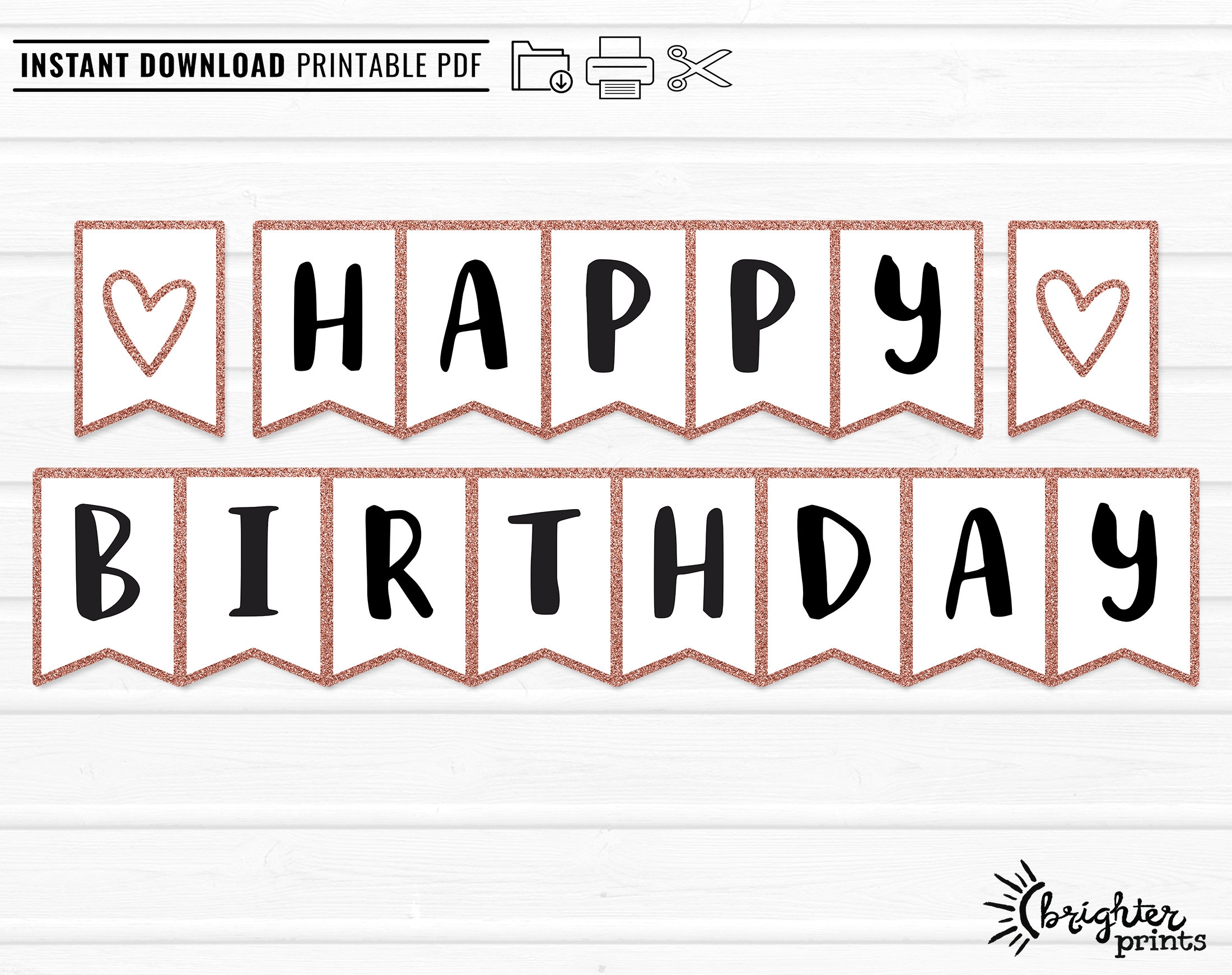 Happy Birthday Banner Printable