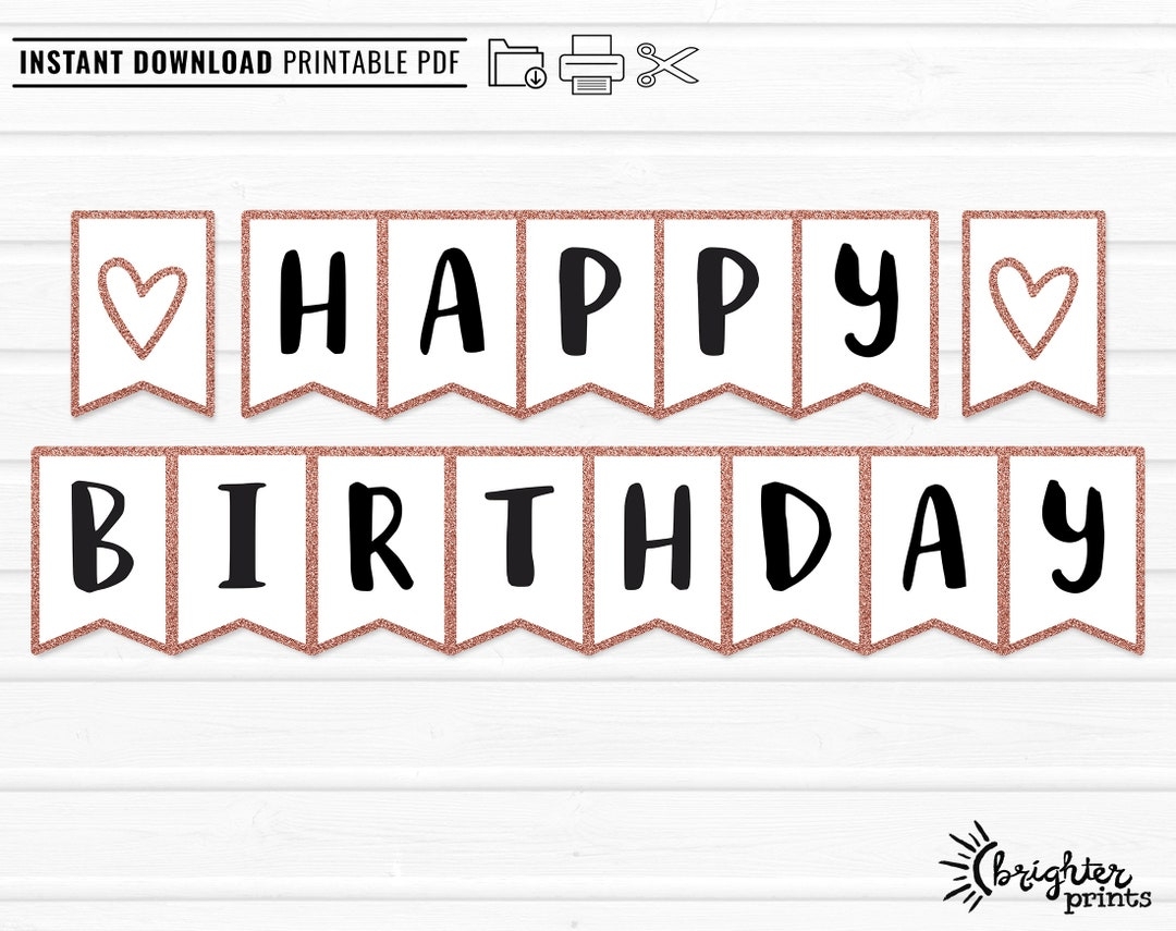 Free Printable Happy Birthday Banners