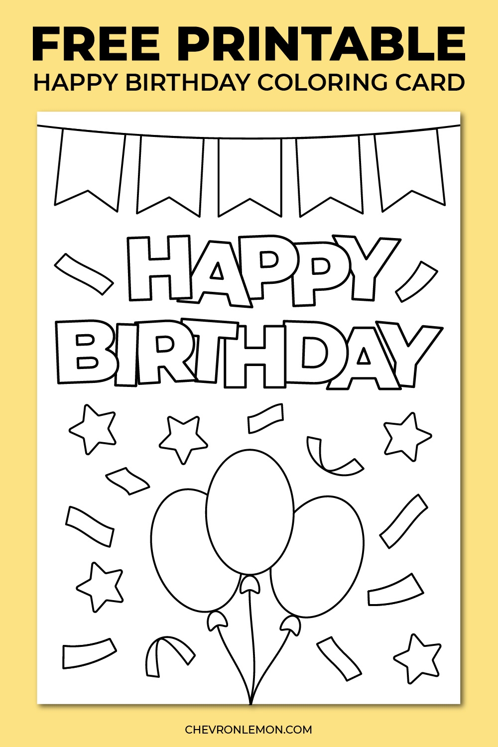 happy birthday free printable