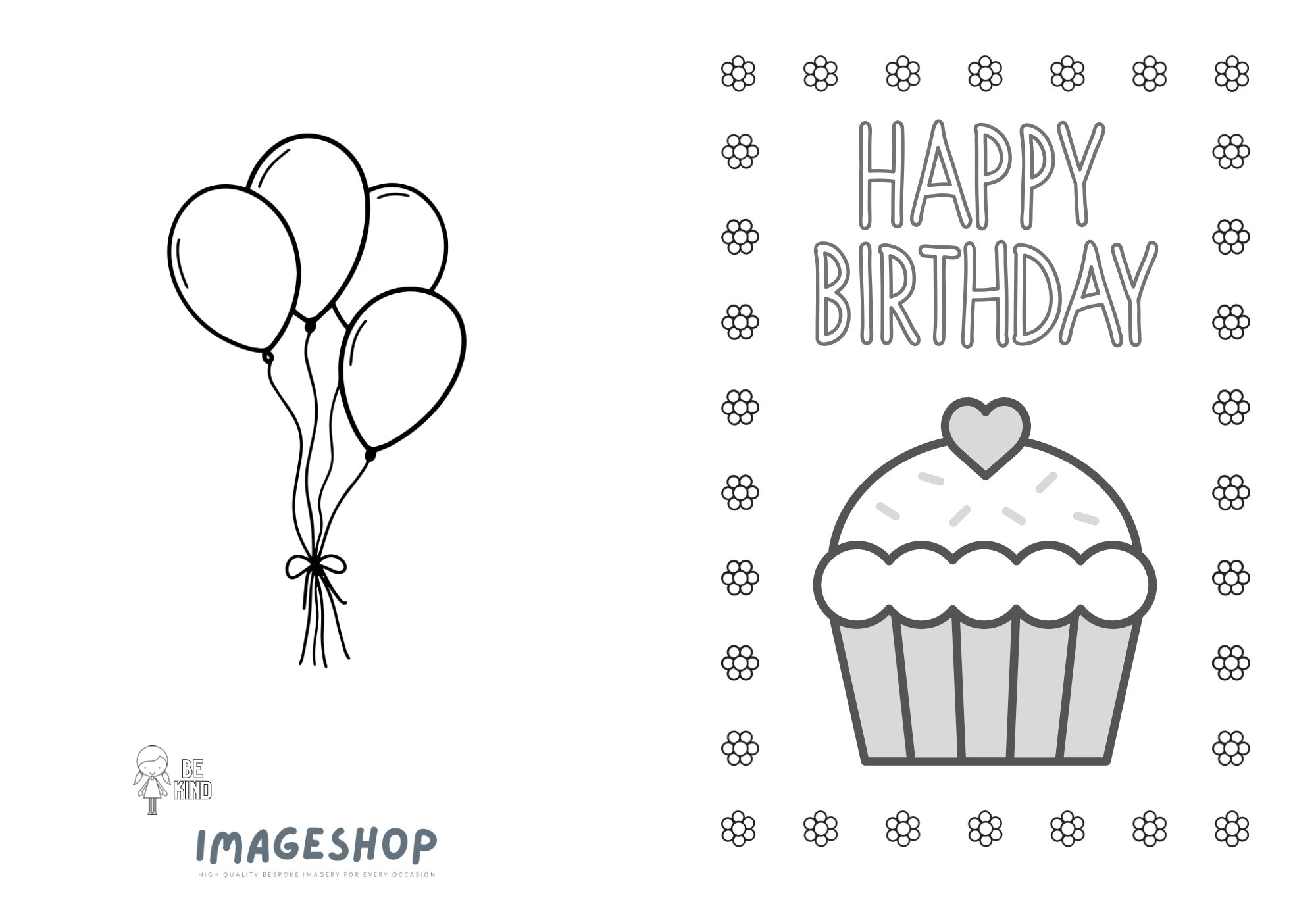 Printable Happy Birthday Colouring Cards Bundle Fun For Kids digital Download Etsy