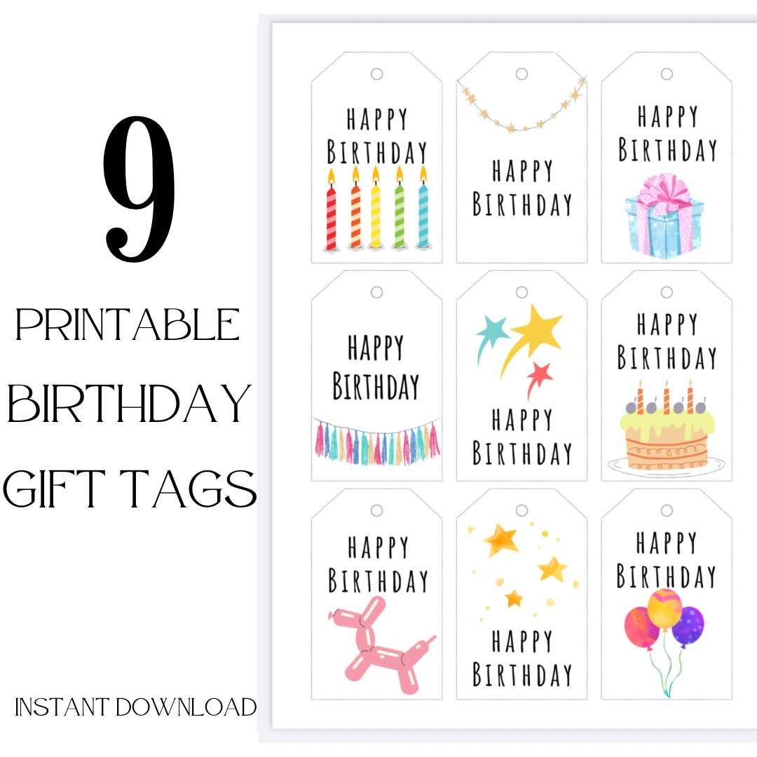 Printable Birthday Tags