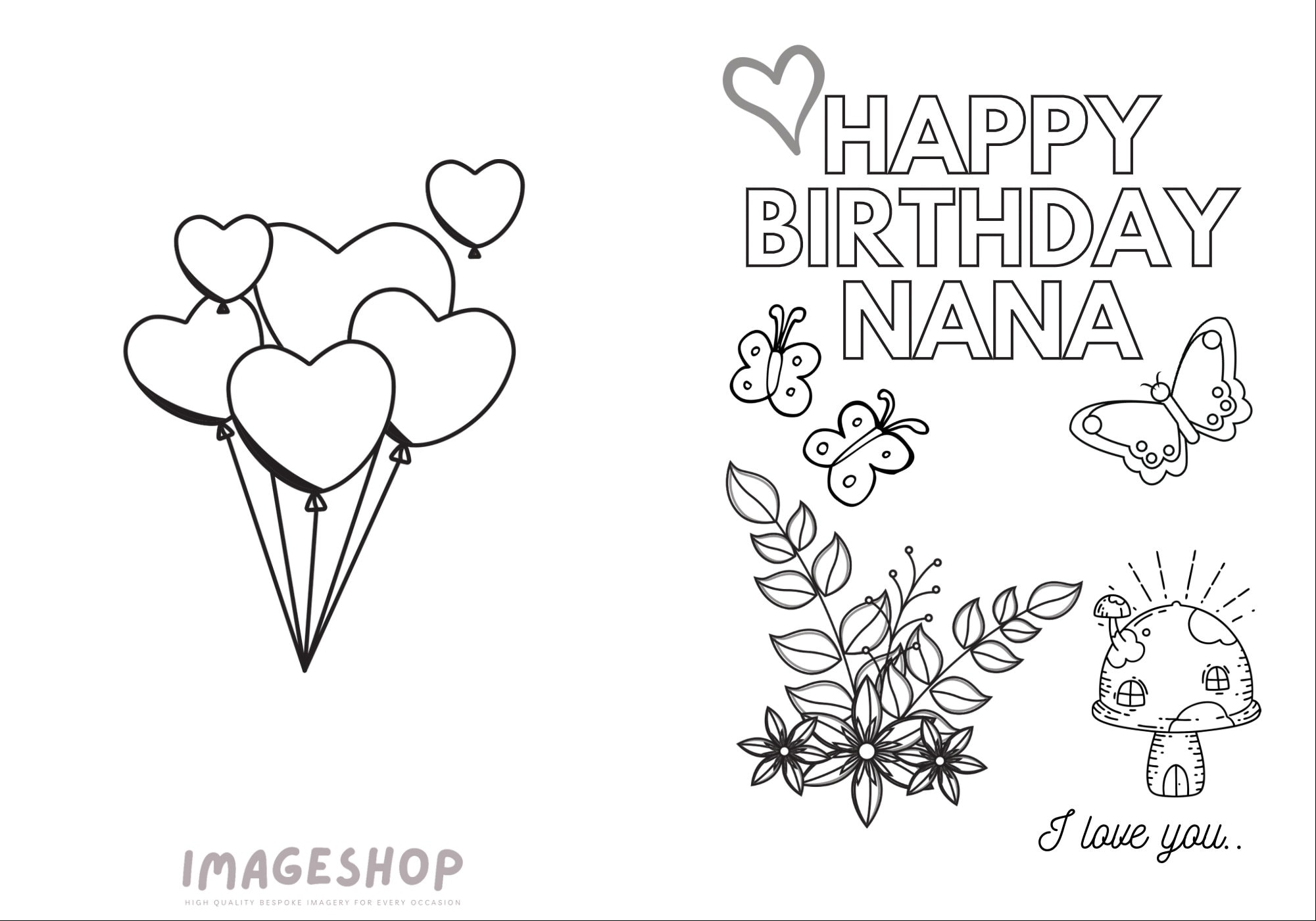 Happy Birthday Nana Printable Cards