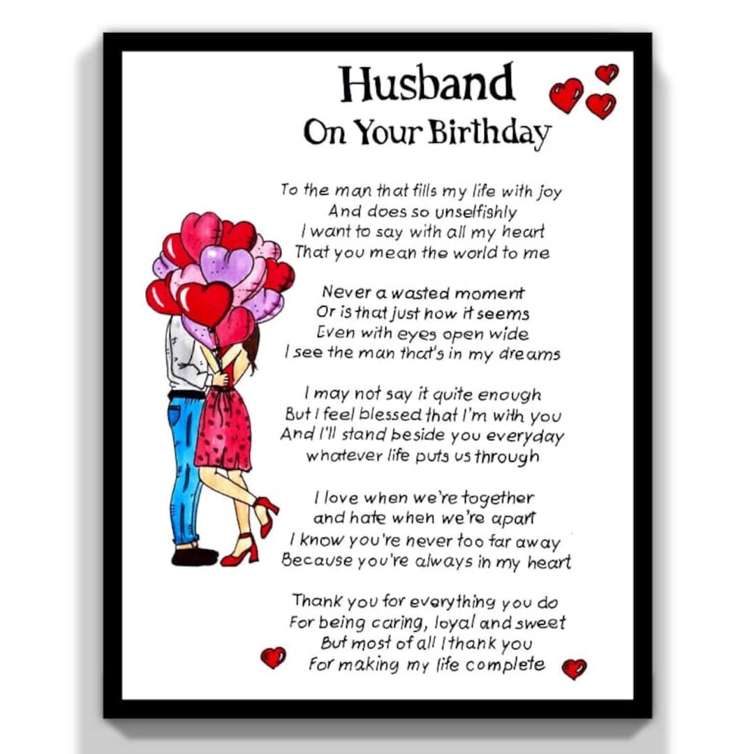 Printable Husband Birthday Card Gift To My Husband Card For Birthday Romantic Message Card For Husband I Love You Card Worksheets Library