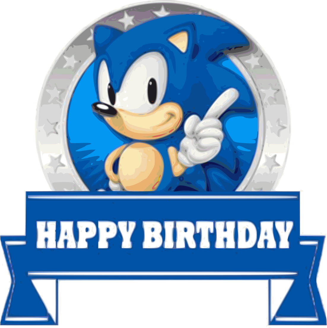 Sonic Birthday Svg