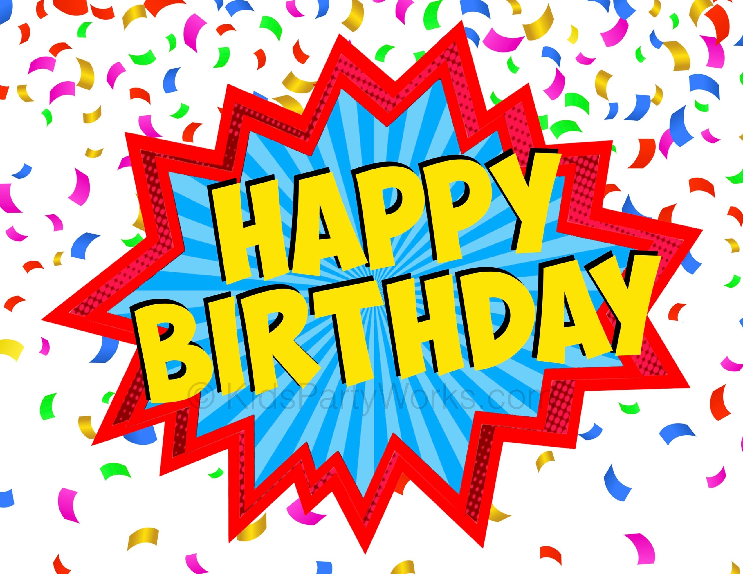 Superhero Happy Birthday Sign Superhero Printables Superhero Party Superhero Decorations Superhero Word Bubble