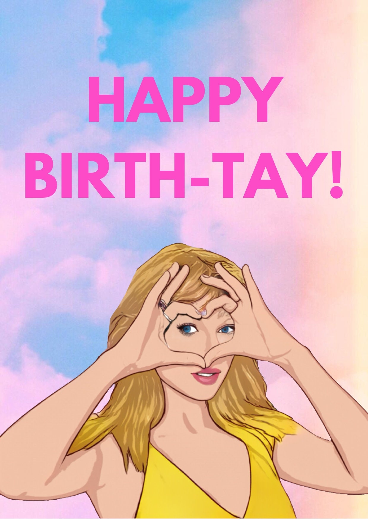 Taylor Swift Birthday Card Printable