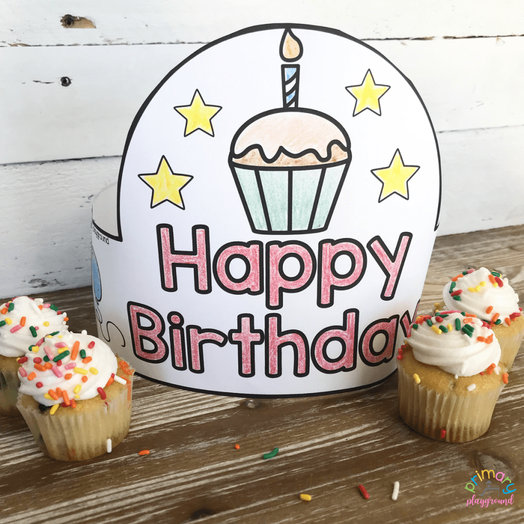 Template Canva Printable Birthday Hat Template Template For Adults