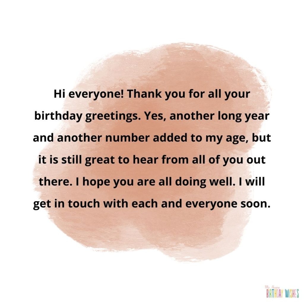 thank you for all your birthday greetings and wishes thank you for all your birthday greetings and wishes