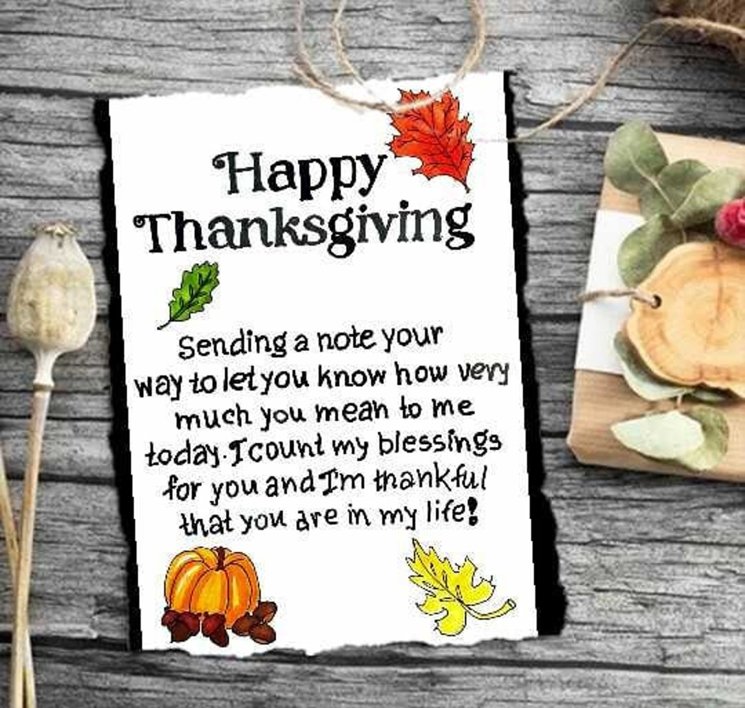 Thankful Card Printable Happy Thanksgiving Wish Card Print Give Thanks Card Print Thanksgiving Greeting Card With Poem Digital Download Etsy Denmark